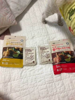 MCP 하이몰 마법의치킨가루2봉랜덤 + 코코넛허니버터2봉 — 5점을 준 리뷰어가 2020년 3월 올린 사용 사진