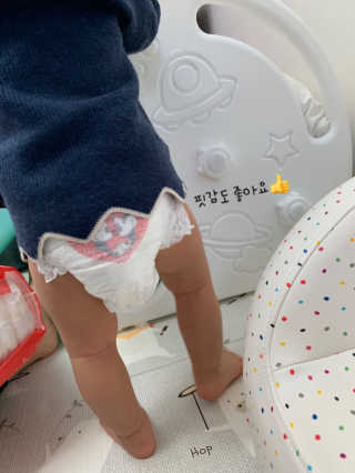 보솜이 베이비케어 팬티형 기저귀 — 5점을 준 리뷰어가 2019년 3월 올린 사용 사진