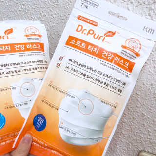 [닥터퓨리] 소프트터치 건강 마스크_성인+아동 — 4점을 준 리뷰어가 2019년 4월 올린 사용 사진