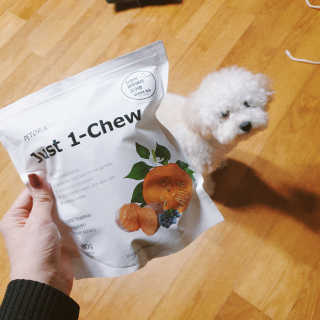 [펫토리아] 한입뚝딱 혼합 덴탈츄 Just 1-Chew — 5점을 준 리뷰어가 2020년 2월 올린 사용 사진