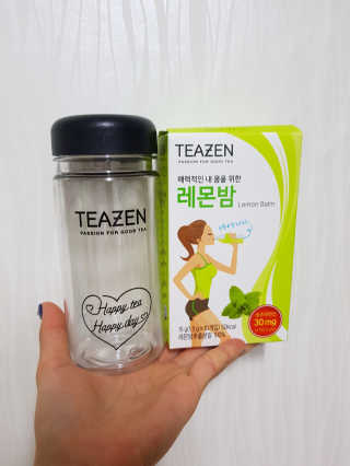 티젠 레몬밤 + 마이보틀 — 3점을 준 리뷰어가 2018년 7월 올린 사용 사진