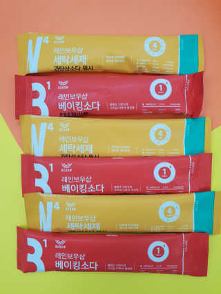 레인보우샵 올인원세탁세제,베이킹소다 스틱포6개입+세탁조클리너 — 5점을 준 리뷰어가 2018년 3월 올린 사용 사진