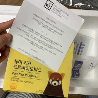 네츄럴굿띵스 퓨어 키즈 프로바이오틱스 60포 — 5점을 준 리뷰어가 2019년 8월 올린 사용 사진