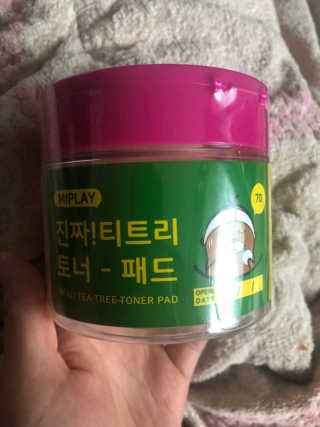 미플레이 진짜 티트리 토너 패드 — 5점을 준 리뷰어가 2018년 11월 올린 사용 사진