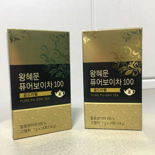 넥스트비티 왕혜문 퓨어 보이차 100 골드라벨 — 4.17점을 준 리뷰어가 2017년 12월 올린 사용 사진