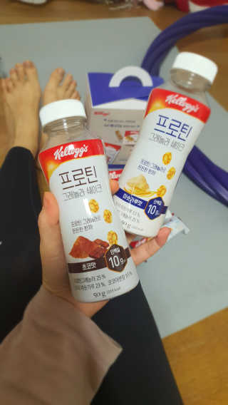 켈로그 프로틴바 멀티팩+프로틴 그래놀라 쉐이크 2종 — 5점을 준 리뷰어가 2020년 1월 올린 사용 사진