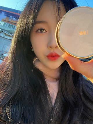 라임코스메틱 리얼 커버 핑크 쿠션 — 4.5점을 준 리뷰어가 2020년 3월 올린 사용 사진