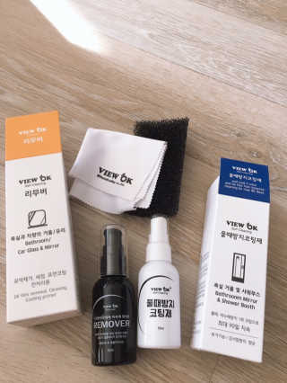뷰오케이 욕실 화장실 셀프 물때제거 코팅제,리무버 50ml — 5점을 준 리뷰어가 2019년 5월 올린 사용 사진
