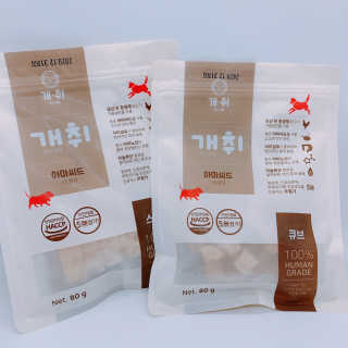 개취 애견간식 닭고기와 아마씨드의 만남 — 5점을 준 리뷰어가 2019년 2월 올린 사용 사진