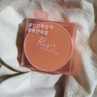 [블랙루즈] 피치 커버 벨벳 쿠션 2종 중 택1 — 4.5점을 준 리뷰어가 2019년 10월 올린 사용 사진
