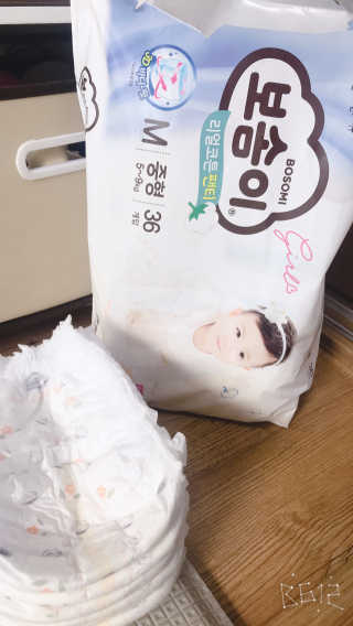 보솜이 리얼코튼 팬티형 — 5점을 준 리뷰어가 2019년 3월 올린 사용 사진