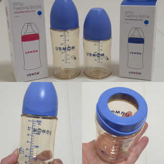 유비맘 PPSU 젖병 노꼭지_200ml_컬러 랜덤 발송 — 5점을 준 리뷰어가 2019년 12월 올린 사용 사진
