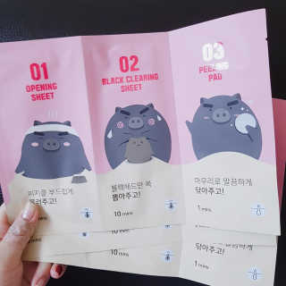 미팩토리 3단흑돼지코팩 1box + 황금돼지마스크팩 1ea — 5점을 준 리뷰어가 2019년 10월 올린 사용 사진