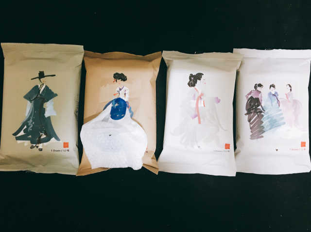 한복시리즈 물티슈 리뷰 사진
