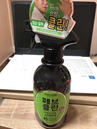 더블유드레스룸 페브클린 500ml — 5점을 준 리뷰어가 2018년 11월 올린 사용 사진
