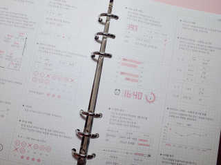 리훈 6공, B6 ,6개월용 오늘공부 사첼 스터디플래너 — 3.5점을 준 리뷰어가 2019년 3월 올린 사용 사진