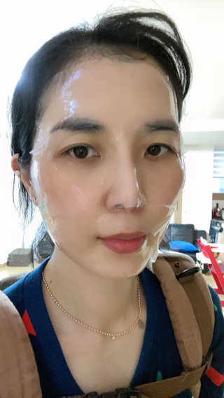 셀더마 마린 콜라겐 하이드로겔 마스크팩 5박스 — 4점을 준 리뷰어가 2020년 3월 올린 사용 사진