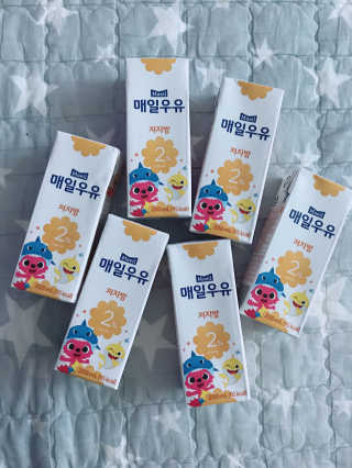 매일우유 멸균 매일우유 저지방 2프로 멸균 핑크퐁 에디션 6입 — 4.33점을 준 리뷰어가 2018년 1월 올린 사용 사진