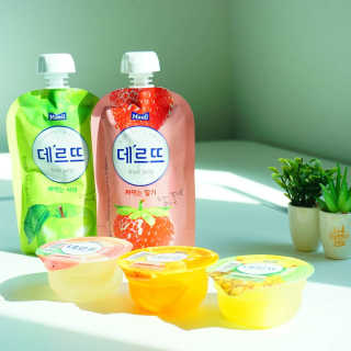 데르뜨 떠먹는 과일 3종, 짜먹는 과일 2종 총 10개 체험 — 5점을 준 리뷰어가 2020년 3월 올린 사용 사진