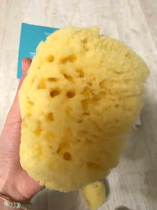 룰라러브 모공관리 끝 지중해산 천연해면 바디스펀지 — 4.5점을 준 리뷰어가 2018년 4월 올린 사용 사진