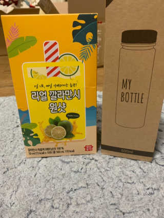 장수농가 리얼깔라만시 원샷 50ml 10팩+보틀 — 5점을 준 리뷰어가 2019년 5월 올린 사용 사진