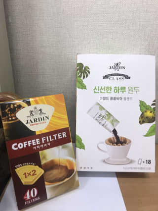 (주)쟈뎅 [쟈뎅] 클래스 신선한 하루 원두+여과지 SET — 4.5점을 준 리뷰어가 2019년 3월 올린 사용 사진