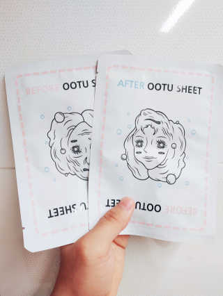 오오티유 비포 앤 애프터 산소 버블 마스크 시트 — 5점을 준 리뷰어가 2018년 7월 올린 사용 사진