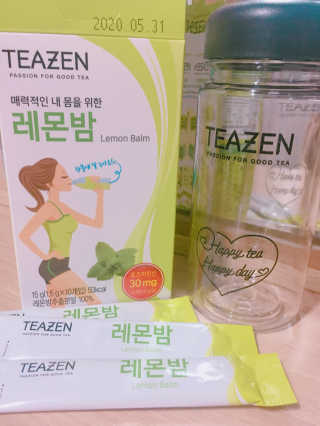 티젠 레몬밤 + 마이보틀 — 3.67점을 준 리뷰어가 2018년 7월 올린 사용 사진