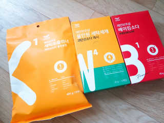 레인보우샵 올인원세탁세제,베이킹소다 스틱포6개입+세탁조클리너 — 4.33점을 준 리뷰어가 2018년 3월 올린 사용 사진