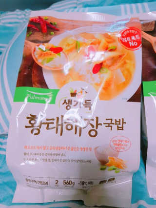 [풀무원] 사골곰탕국밥 황태해장국밥 — 5점을 준 리뷰어가 2018년 6월 올린 사용 사진