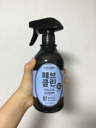 더블유드레스룸 페브클린 500ml — 3.83점을 준 리뷰어가 2018년 8월 올린 사용 사진
