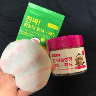 미플레이 진짜 클렌징 워터 패드 — 4.17점을 준 리뷰어가 2018년 11월 올린 사용 사진