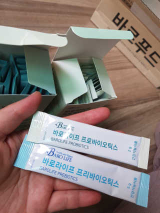 [바로푸드]프로바이오틱스 1박스+프리바이오틱스1박스 — 5점을 준 리뷰어가 2019년 6월 올린 사용 사진