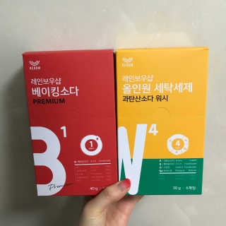 레인보우샵 올인원세탁세제,베이킹소다 스틱포6개입+세탁조클리너 — 4점을 준 리뷰어가 2018년 3월 올린 사용 사진