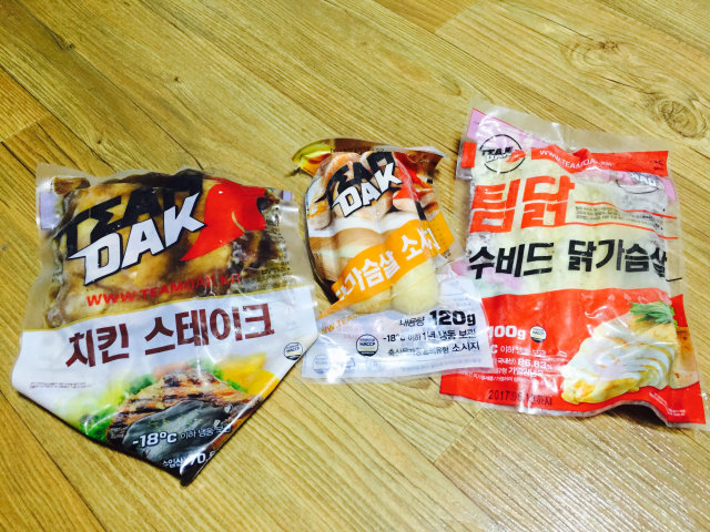팀닭 닭가슴살, 닭가슴살 소시지, 치킨스테이크 패키지 리뷰 사진