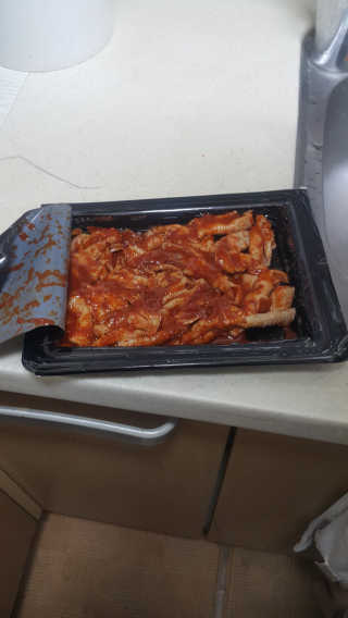 수월한 매운불닭발 350g — 5점을 준 리뷰어가 2019년 4월 올린 사용 사진