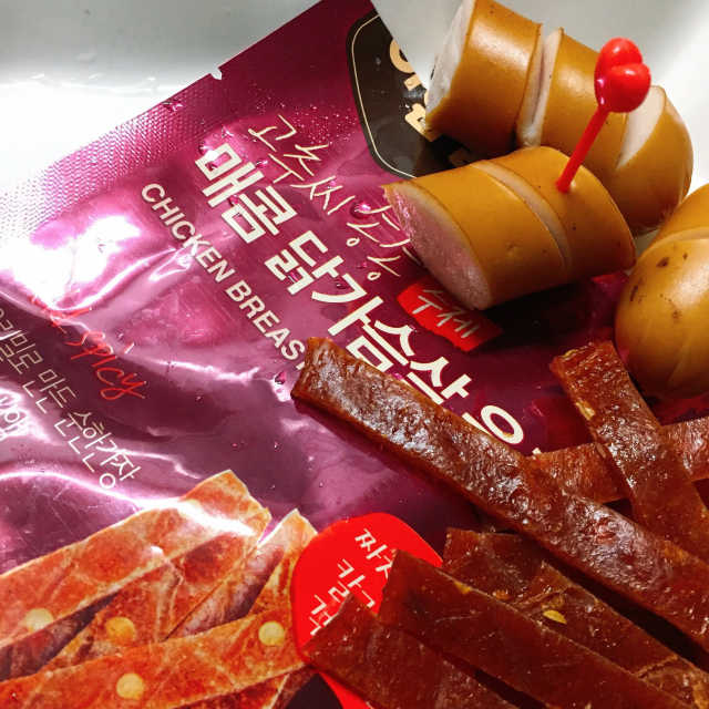 아임닭 프랑크 소시지 & 닭가슴살 육포 리뷰 사진