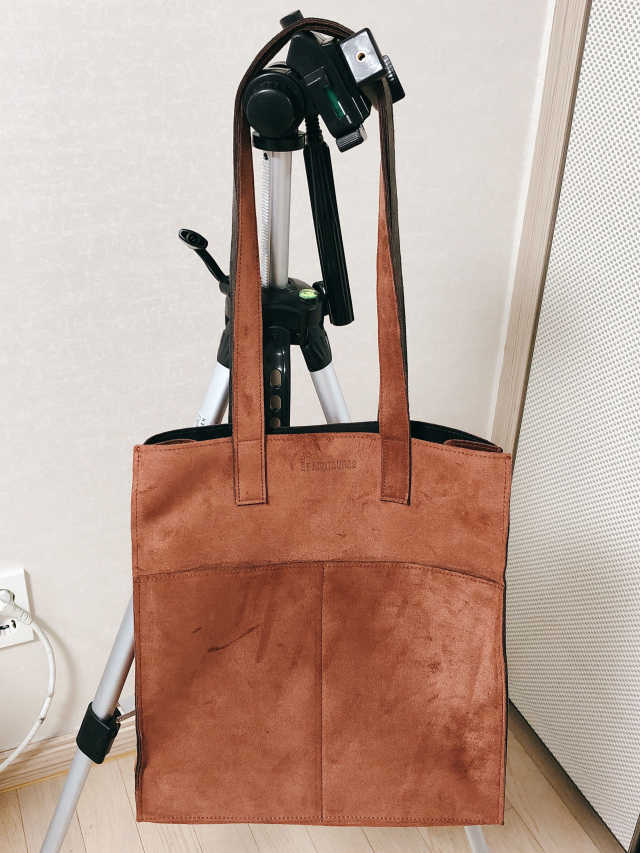 양면 스웨이드 더블 에코백 리뷰 사진