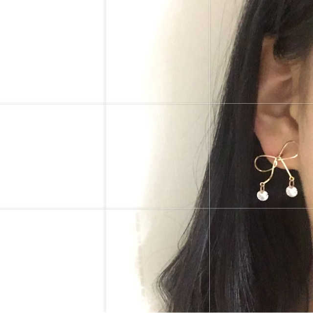 폭스타일 은침 벨 리본 귀걸이 리뷰 사진