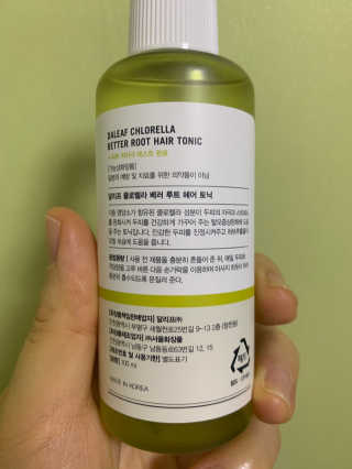 달리프 클로렐라 베러 루트 헤어토닉 100ml — 5점을 준 리뷰어가 2020년 3월 올린 사용 사진