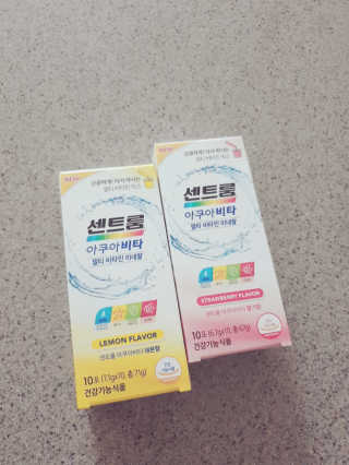 센트룸 아쿠아비타 레몬향, 딸기향 — 5점을 준 리뷰어가 2019년 7월 올린 사용 사진