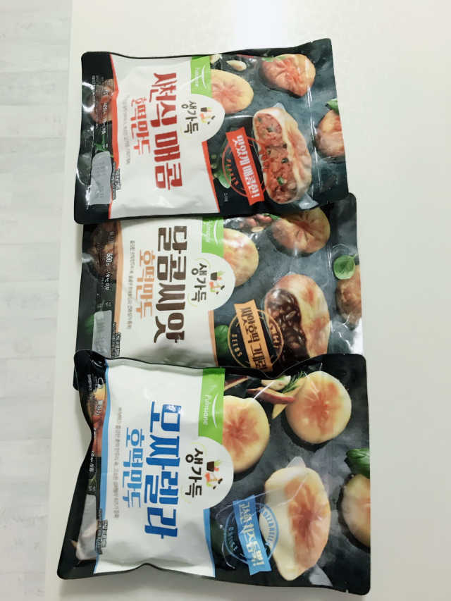 풀무원 생가득 호떡만두 3종세트 리뷰 사진