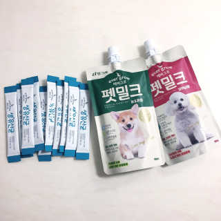 [빙그레] 에버그로 생유산균 1봉（10포입）+펫밀크2팩 — 4점을 준 리뷰어가 2019년 5월 올린 사용 사진