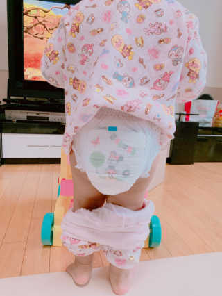 보솜이 베이비케어 팬티형 기저귀 — 3.5점을 준 리뷰어가 2019년 3월 올린 사용 사진
