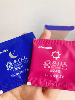 프롬바이오 홍쓰다스 아침,저녁 맞춤형 다이어트식품 14포+14포 — 5점을 준 리뷰어가 2019년 9월 올린 사용 사진