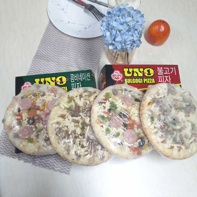 오뚜기피자 UNO 2종 리뷰 사진