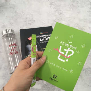 오붐주식회사 오붐 설탕을 뺀 요거트 파우더 라이트 550g+보틀 — 4.5점을 준 리뷰어가 2017년 12월 올린 사용 사진