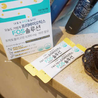 힐링팩토리 오늘도 가볍게 프리바이오틱스 FOS 솔루션 — 5점을 준 리뷰어가 2020년 2월 올린 사용 사진