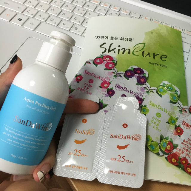 산다화 아쿠아 필링 젤 리뷰 사진