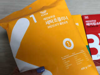 레인보우샵 올인원세탁세제,베이킹소다 스틱포6개입+세탁조클리너 — 4.33점을 준 리뷰어가 2018년 4월 올린 사용 사진